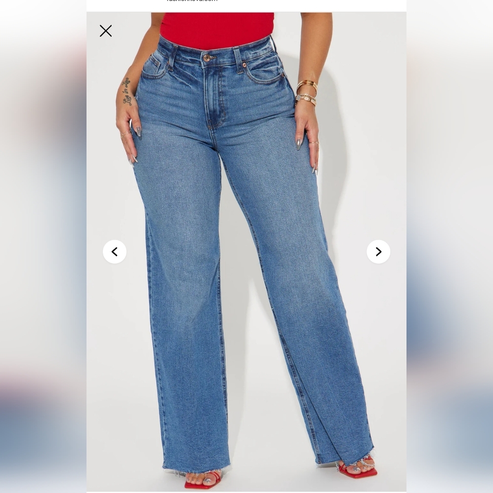 Stretch Wide Leg Jeans